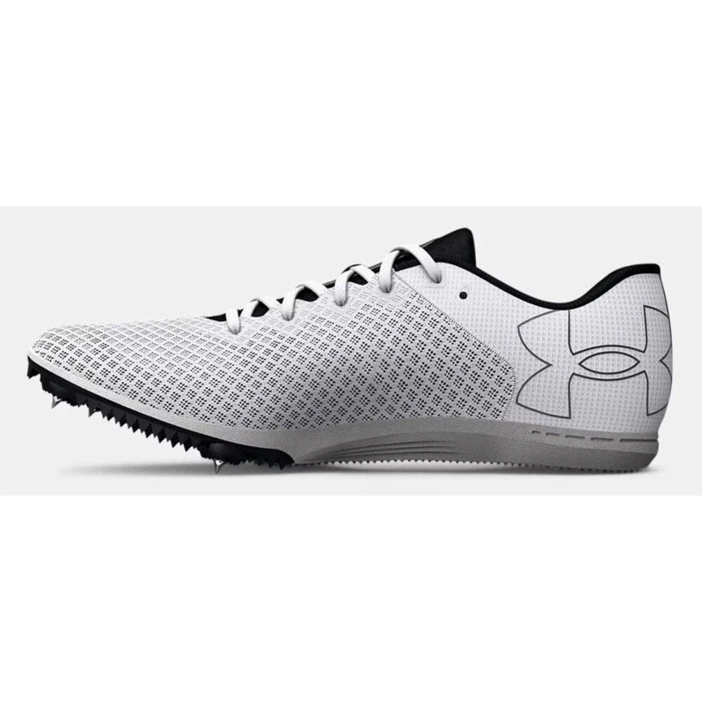 Under Armour Mens Size 12 Womens 13.5 Track Shoes White Kick Distance Running 4